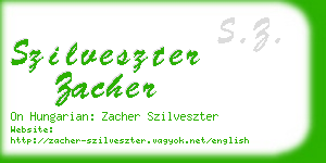 szilveszter zacher business card